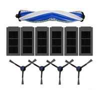 Ensemble de pièces de rechange pour aspirateurs robot Ecovacs X5/X5 Omni/X5 Pro Omni/X5 Pro - 1 brosse principale, 6 filtres HEPA, 4 brosses latérales