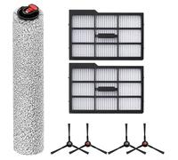 Ensemble de pièces de rechange pour aspirateurs robot Eufy E25/Omni E25/Omni E28 - Comprend 1 brosse rouleau, 2 filtres HEPA, 4 brosses latérales
