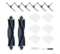 Ensemble de pièces de rechange pour aspirateurs robot Eufy G50 Hybrid/L60 Hybrides/L60 HybridSES - Accessoire avec 2 brosses principales, 6 brosses latérales, 6 filtres, 1 tournevis, 1 brosse de