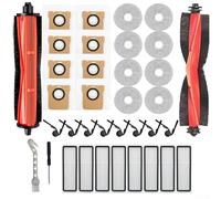 Ensemble de pièces de rechange pour aspirateurs robots Xiaomi 5 Pro/OV21GL - Comprend 1 brosse principale, 1 brosse en caoutchouc, 8 filtres HEPA, 8 brosses latérales, 8 serpillères et 8 sacs à