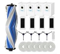 Ensemble de pièces de rechange pour robot aspirateur Ecovacs T30S/T30S Pro, brosse principale, brosses latérales, filtres, sacs à poussière et chiffons en plastique durable, papier filtrant, ABS
