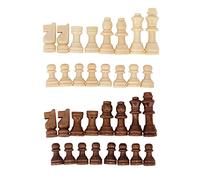Ensemble de pièces d'échecs de Remplacement 32 pièces, Imitation Bois Durable, Jeu d'échecs en Plastique, pièces de Figurines pour réunions de Famille, Jeux de fête, léger,