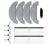 Ensemble de pièces pour aspirateur Cecotec Conga 5290 pour robot Ultra comprenant 4 brosses latérales, 4 filtres, 4 chiffons, 1 brosse de nettoyage pour vider efficacement le réservoir et contrôler la