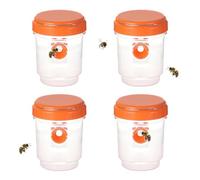 Ensemble De Pièges À Guêpes 4 Pièces, Piège À Frelons Géants Asiatiques, Piège À Guêpes Amovible Et Réutilisable, Protection Jardin Contre Les Insectes Nuisibles(Orange)