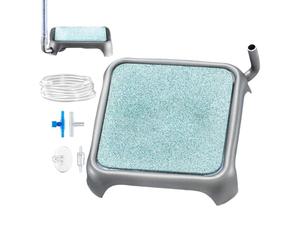 Ensemble de pierres à air en jade pour aquarium | Jade + acier inoxydable, 3 tailles, tube | Diffuseur d'oxygène à bulles fines | Pour aquarium à haute dissolution, kit complet