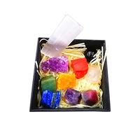 Ensemble de pierres naturelles semi-précieuses - Collection de minéraux - Coffret cadeau - Pierres minérales élégantes pour la décoration intérieure et Feng Shui - Pierres naturelles décoratives