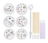 Ensemble de pierres précieuses dentaires - Kit cosmétique de luxe, outils scintillants pour bijoux, collection d'accessoires Bright Shining Smile | Kit professionnel de dents en crystal, décoration de