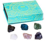 Ensemble de pierres précieuses personnalisées - 6 pierres précieuses par signe du zodiaque pour la guérison, la méditation et l'équilibre énergétique - Coffret cadeau élégant - Qualité supérieure et