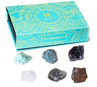 Ensemble de pierres précieuses personnalisées - 6 pierres précieuses par signe du zodiaque pour la guérison, la méditation et l'équilibre énergétique - Coffret cadeau élégant - Qualité supérieure et