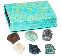 Ensemble de pierres précieuses personnalisées - 6 pierres précieuses par signe du zodiaque pour la guérison, la méditation et l'équilibre énergétique - Coffret cadeau élégant - Qualité supérieure et