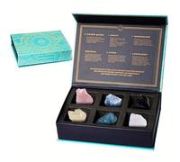 Ensemble de pierres précieuses personnalisées - 6 pierres précieuses par signe du zodiaque pour la guérison, la méditation et l'équilibre énergétique - Coffret cadeau élégant - Qualité supérieure et