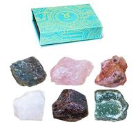 Ensemble de pierres précieuses personnalisées - 6 pierres précieuses par signe du zodiaque pour la guérison, la méditation et l'équilibre énergétique - Coffret cadeau élégant - Qualité supérieure et