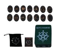 Ensemble de pierres runiques - Ensemble de runes de sorcière en bois, guide complet de runes de sorcière avec guide pour la bonne aventure, outils de divination uniques fabriqués à la main