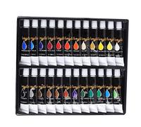 Ensemble De Pigments Acryliques, 24 Couleurs De Base 12Ml Tube Ensemble De Peinture Acrylique Diy Peinture Dessin Accessoire Ensemble De Peinture Colorée, Pour Roches, Bois, Céramique, Tissu