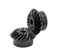 Ensemble de pignons, 1 paire d'engrenages coniques hélicoïdaux en acier 45 dents, trou de 2M20, engrenages haute fréquence 10-20(10 keyway 4)