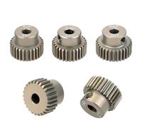 Ensemble De Pignons, Pignons De Moteur, Engrenages à Dents, Pignon De Module, 5 Pièces 64dp Engrenage Droit 3,175 Mm Engrenage à Trou Intérieur 21~50t Pignon De Moteur P, 5pcs 26t 30t