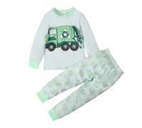 Ensemble de Pijama Garçon Deux Pièces, Ensemble Deux pièces garçon vêtements Enfants Confortable Dessin animé Manches Longues Pantalon intérieur extérieur école Vacances été Automne Printemps