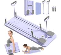 Ensemble de pilates pliables, roulette abdominale et coudière pour entraînement de base (violet)