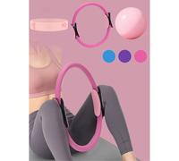 Ensemble de Pilates pour femmes, kit de fitness complet à domicile comprenant un ballon d'exercice anti-éclatement, des bandes de résistance, un anneau de Pilates et une pompe à air. Convient pour l'e