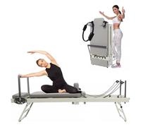 Ensemble De Pilates Reformer, Équipement De Pilates Pliable for Entraînement À Domicile, Lit D'entraînement D'étirement Pilates Reformer for Salle De Sport