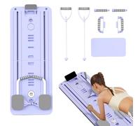 Ensemble de Pilates réformeur pliable - Planche de Pilates multifonction avec bandes de résistance, poignées et supports pour pompes, planche abdominale portable, équipement de fitness pour la maison,
