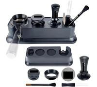 Ensemble de pilon 7 en 1 avec boîte rangement, agitateur, brosse, entonnoir et écran for baristas à domicile (54 mm) pour Café
