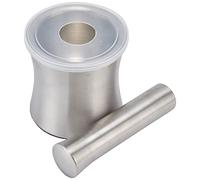 Ensemble de pilon à mortier à ail en acier inoxydable, double structure, robuste, antidérapant, silencieux, bol de broyage pour la cuisine, acier inoxydable 304, 1236 g, diamètre