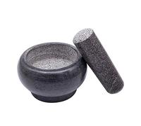 Ensemble de pilon et de mortier, broyeurs, mortier et pilon en pierre naturelle comme broyeur à épices, broyeur en pierre naturelle, for épices, assaisonnements, pâtes, pestos et guacamole, mortier et