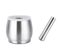 Ensemble de pilon et de mortier, presse-purées, mortier et pilon Ensembles de mortier et de pilon Broyeur de pilules en acier inoxydable Broyeur à épices sans danger for les aliments Bol à herbes Pest