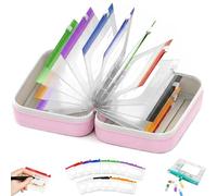 Ensemble de piluliers imperméables - Organiseur de voyage avec 14 pochettes à code couleur - Trousse à pharmacie zippée pour vitamines, suppléments, sac à main, sac à dos et usage quotidien (rose)