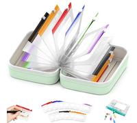Ensemble de piluliers imperméables - Organiseur de voyage avec 14 pochettes à code couleur - Trousse à pharmacie zippée pour vitamines, suppléments, sac à main, sac à dos et usage quotidien (vert)