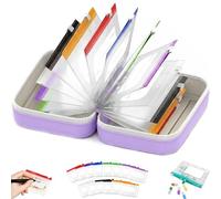 Ensemble de piluliers imperméables - Organiseur de voyage avec 14 pochettes à code couleur - Trousse à pharmacie zippée pour vitamines, suppléments, sac à main, sac à dos et usage quotidien (violet)