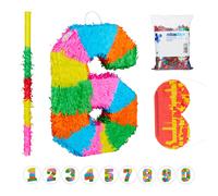Ensemble de piñatas colorées 0,2 kg Piñata d'anniversaire enfant Chiffre 0,28 kg