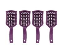 Ensemble de pinceaux à cheveux 4pcs | Détangler et masser le peigne styliste pour les cheveux secs/mouillés | Salon et utilisation à domicile | Matériel ABS, conception