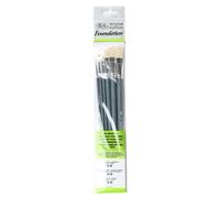 Winsor & Newton Pinceaux peinture à l'huile Foundation Soie naturelle Manches longues x6