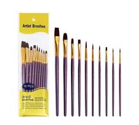 Ensemble De Pinceaux À Huile En Nylon Pour Peinture À L'aquarelle, 10 Pièces/Ensemble, Stylo À Huile, Bricolage, Peinture Acrylique, Poignée En Bois Nacrée, Fournitures De Papeterie Scolaire