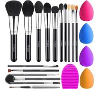 Ensemble de Pinceaux à Maquillage, 4 Éponges à Maquillage & Nettoyant de Pinceaux - Rose Gold BESTOPE