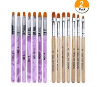 Ensemble De Pinceaux À Ongles En Acrylique De Qualité Supérieure Pour Gel Uv ¿ Parfait Pour Les Débutants Et Les Experts, Facile À Nettoyer Et À Entretenir
