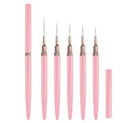 Ensemble de pinceaux à ongles professionnels 5 pièces avec poignée texturée-poils flexibles pour des lignes précises et des travaux de pochoir ensemble d'outils professionnels pour l'art des ongles