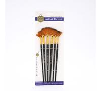 Ensemble De Pinceaux À Peinture Acrylique En Nylon En Forme D'Éventail, Brosse Pour Aquarelle, Peinture, Dessin, Fournitures Artistiques, 6 Pièces