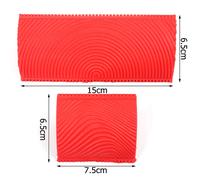 Ensemble De Pinceaux À Rouleau En Caoutchouc, 2 Pièces/Ensemble, Imitation Bois, Grain, Peinture Murale, Décoration De La Maison, Gaufrage Artistique, Bricolage, Outils De Brossage