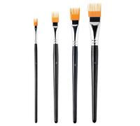 Ensemble de pinceaux avec Peigne, 4 pinceaux à Grainer Professionnels pour Peinture Acrylique, Huile et Aquarelle, pinceauxs Aquarelle, pinceauxs à Texture pour Artistes et débutants