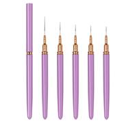 Ensemble de pinceaux d ' art d ' ongles, 5 pièces, ensemble de pinceaux à doublure fine et super fine pour vernis à gel, dessins de peinture, cadeaux pour femmes et filles, kits de pinceaux d ' art