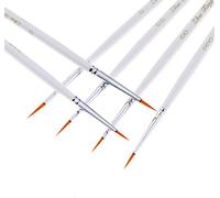 Ensemble de pinceaux de détail d'artiste fin, pinceau de modèle miniature de 6 pièces pour l'ongle d'artisanat d'aquarelleOpération facile