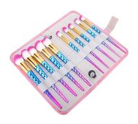 Ensemble De Pinceaux De Maquillage, 10pcs Pinceau De Fond De Teint Fard À Paupières Coloré Avec Sac De Rangement-Tek-Grande