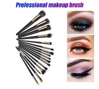 Ensemble De Pinceaux De Maquillage, 16 Pièces, Pour Sourcils, Eyeliner, Poudre, Ombre À Paupières, Fond De Teint, Mélange De Blush, Outil De Beauté, Manche En Bois, Kit De Brosses Souples