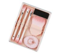 Ensemble de pinceaux de maquillage avec houppette à poudre, liquide, anti-cernes, fard à joues, applicateur de fard à paupières, cadeaux de Saint-Valentin, fard à paupières, anti-cernes, pinceaux de