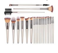 Ensemble de pinceaux de maquillage Champagne Gold Series Outils de maquillage Fond de teint Pinceaux de maquillage