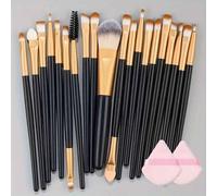 Ensemble De Pinceaux De Maquillage Doux Et Moelleux,Pinceau Pour Fard À Barrage,Correcteur Tatif,Fard À Joues,Poudre,Fond De Teint,Surligneur,Outil De Beauté,8-20 Pièces - Type 20pcs Black Gold Pp