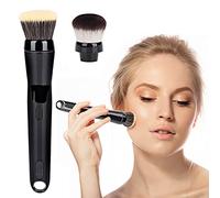 Ensemble de Pinceaux de Maquillage électriques, Pinceau de Fond de Teint Kabuki Flat Top Pinceau de Maquillage Rotatif Automatique avec Têtes de Pinceau Fond de Teint et Fard à Joues, Pinceau Fond de